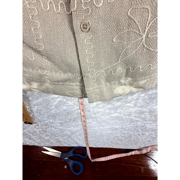 Malibu By Drill Clothing Co Mens Short Sleeve Button Up Shirt Tan Floral Large - Picture 7 of 8